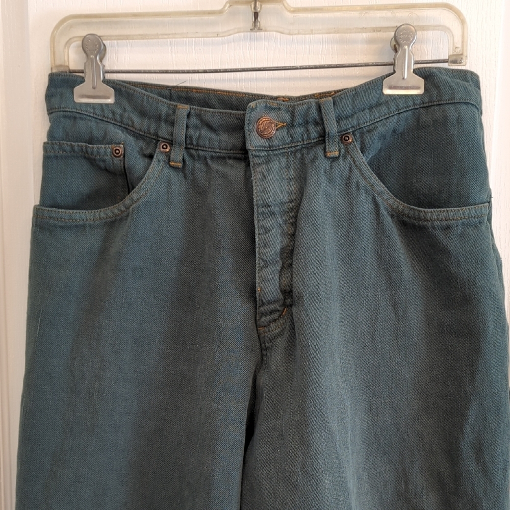 Vintage Hunter Green Hemp Jeans